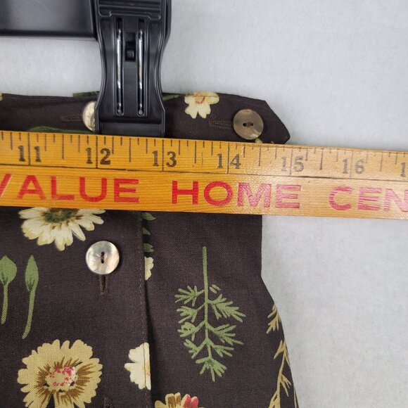 Woolrich Y2K Skirt Size 12 Chocolate Brown Floral Autumn Cottage Chic Earthy - Picture 9 of 10